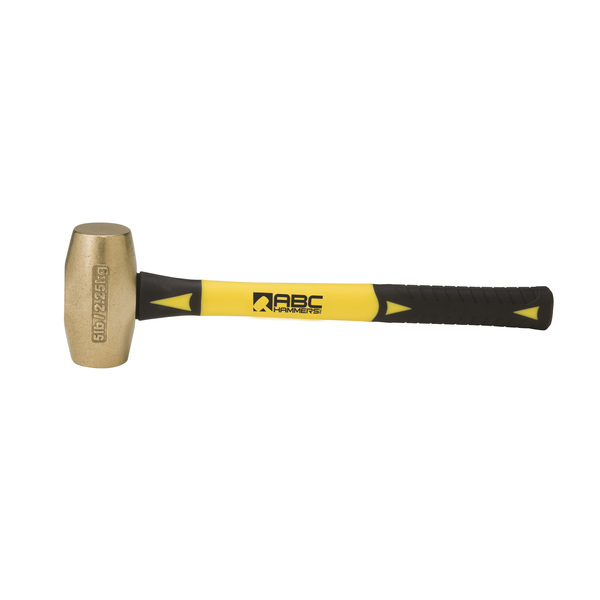 Abc Hammers 5 lb. Brass Hammer with 14" Fiberglass Handle ABC5BF